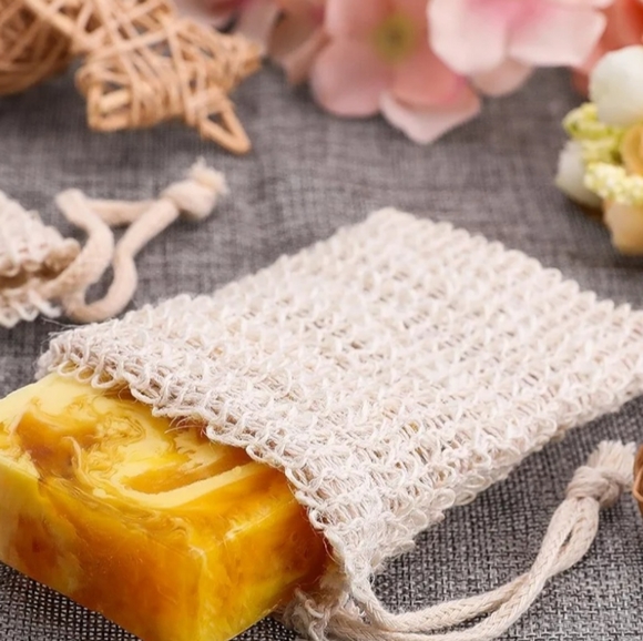 Natural Colored Sisal Soap Saver 1 - 4x6 Soap Bag - Picture 2 of 5